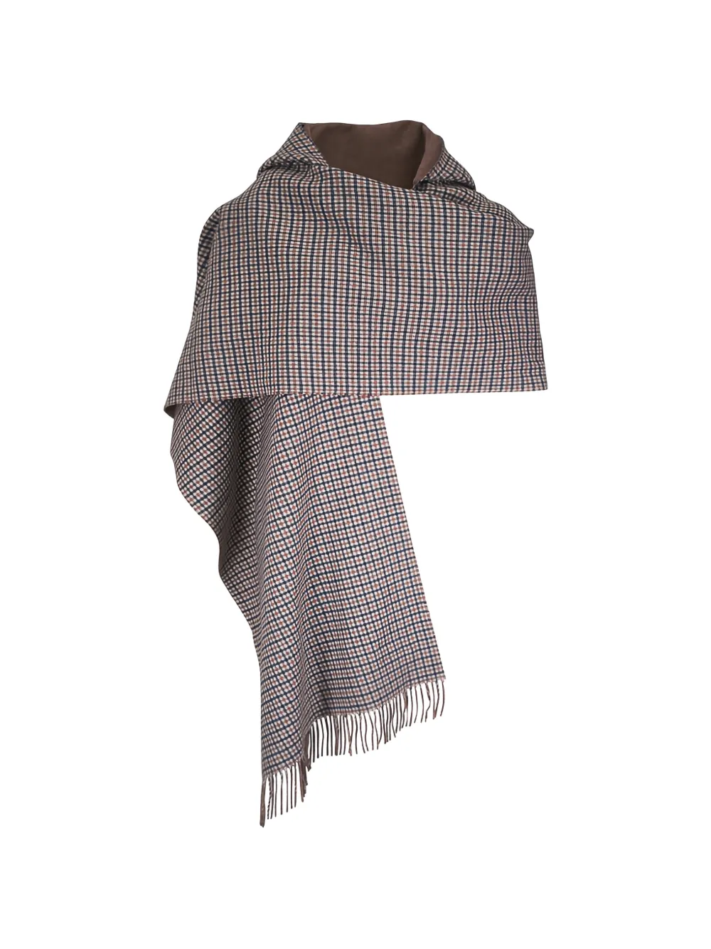 Brunello Cucinelli Geruite sjaal Beige
