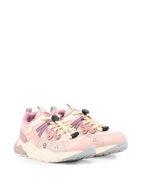 FLOWER MOUNTAIN KIDS sneakers med paneler og duffelcoat-lukning
