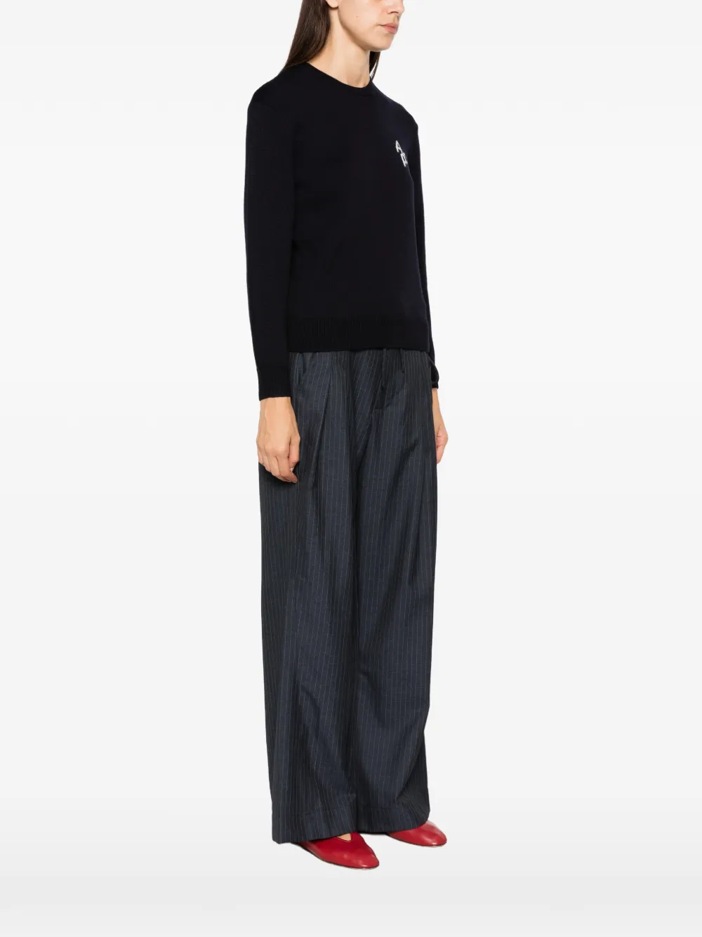 A.P.C. Sweater met geborduurd logo Blauw