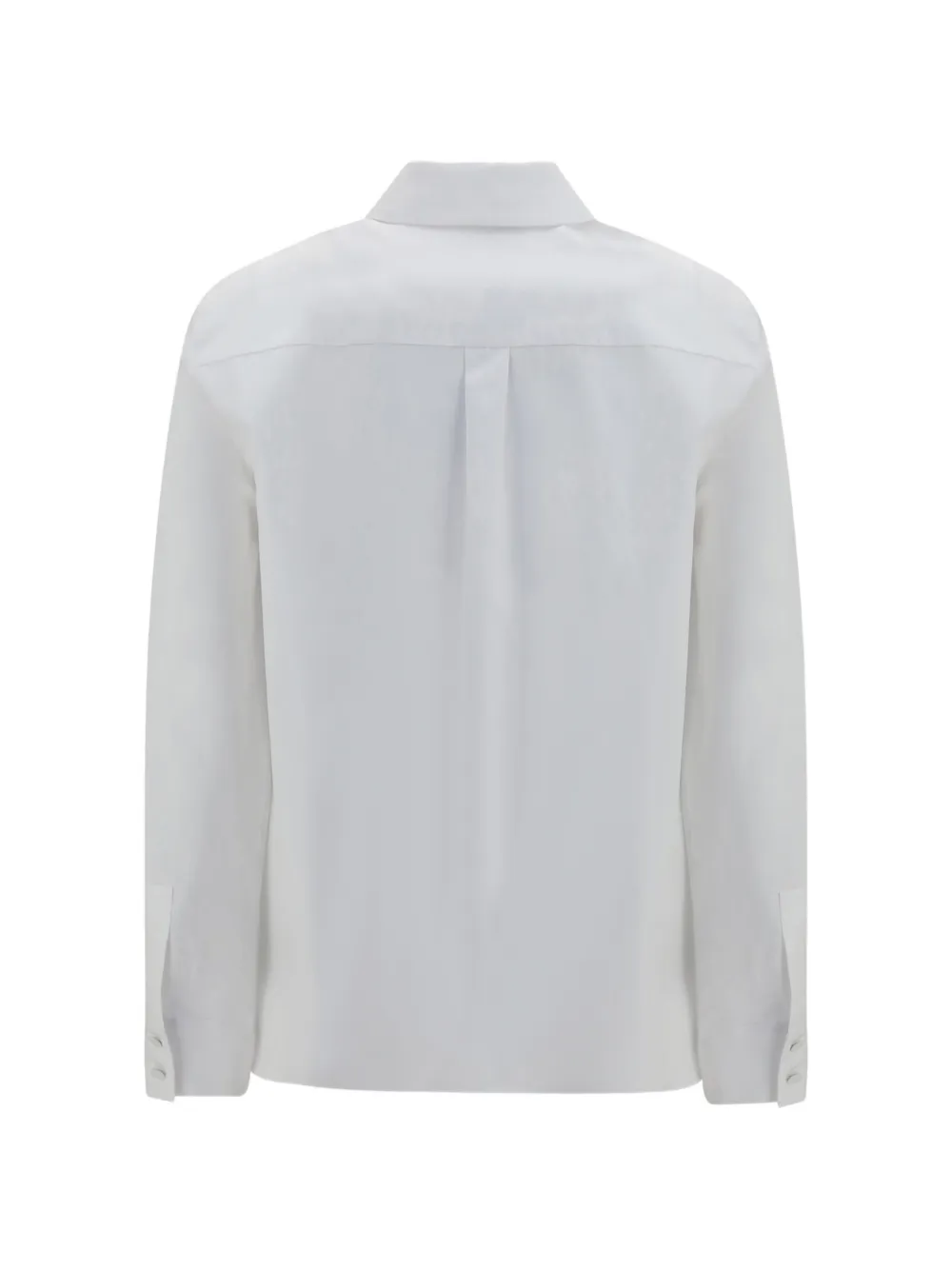 Lardini Blouse met rechte pasvorm en puntige kraag Wit
