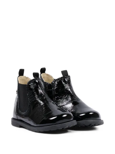Falcotto patent-finish chelsea boots