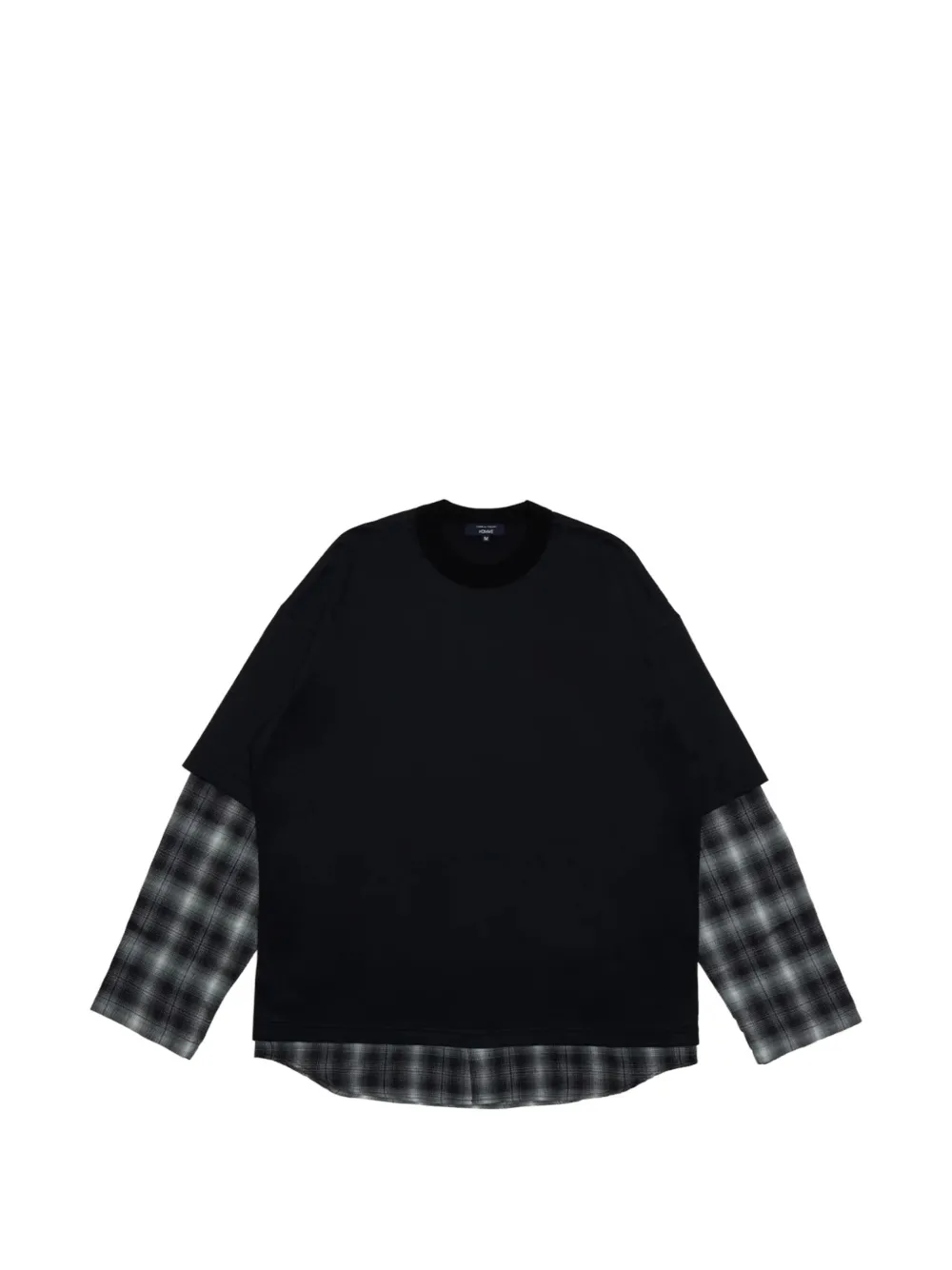 Comme des Garçons Homme layered check-print sweater - Nero