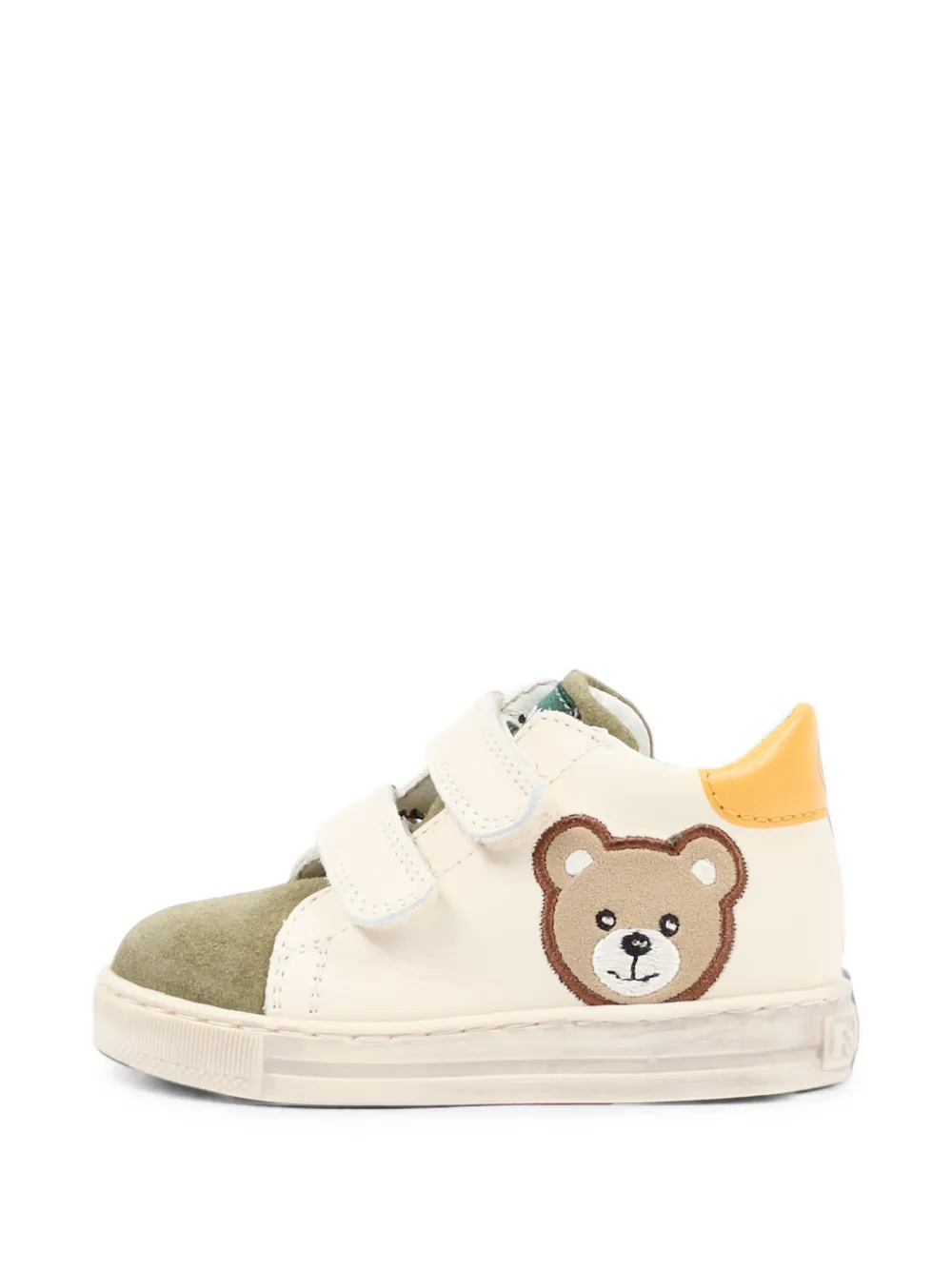 Falcotto bear-patch touch-strap sneakers Beige