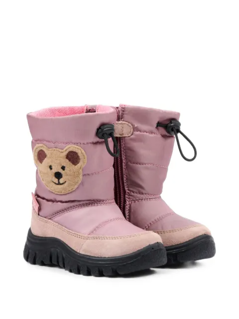 Falcotto teddy bear-patch quilted boots
