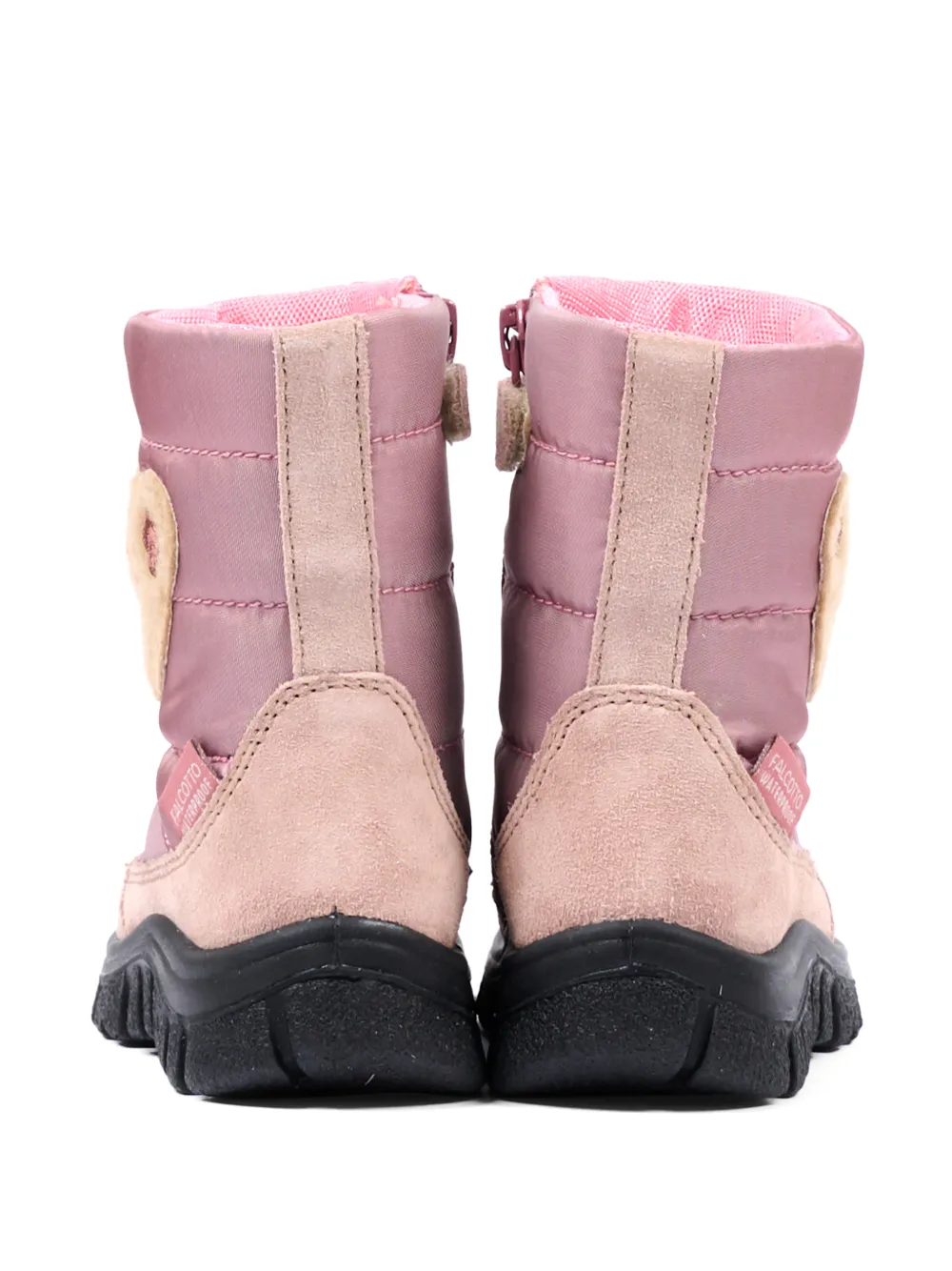 Falcotto teddy bear-patch quilted boots Roze