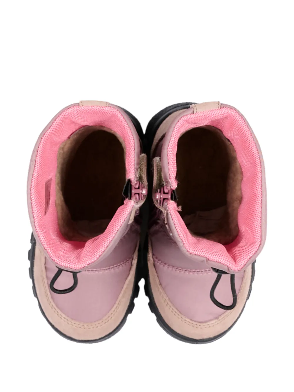 Falcotto teddy bear-patch quilted boots Roze