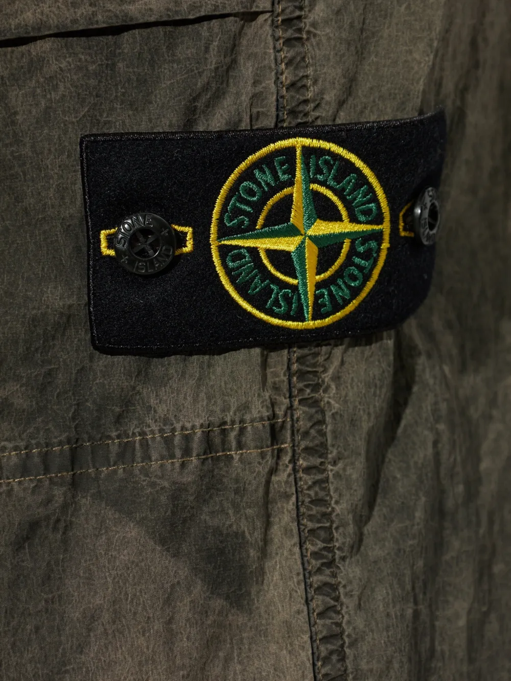 Stone Island Straight broek met logopatch Grijs