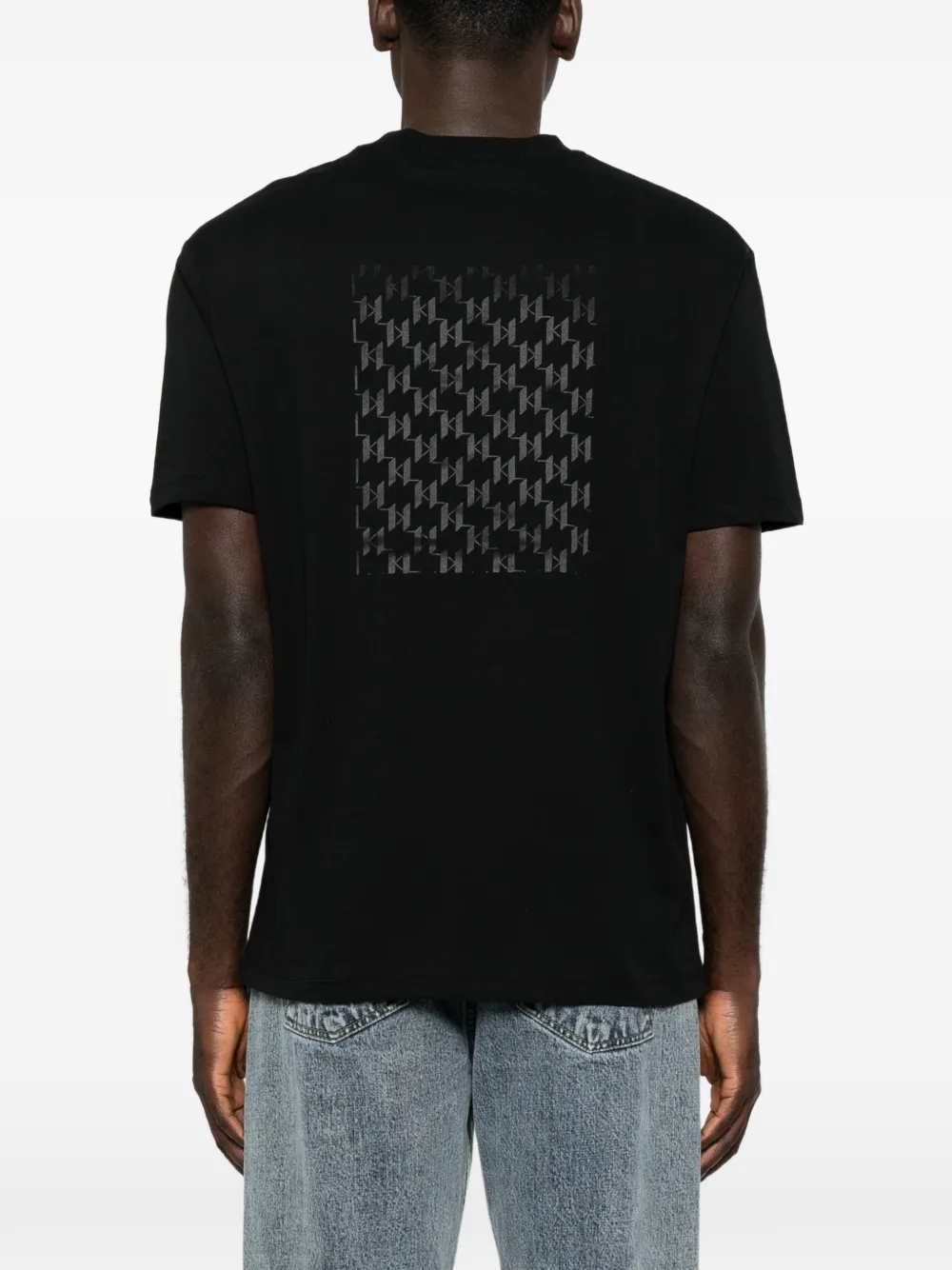 Karl Lagerfeld logo-detail round-neck T-shirt Zwart