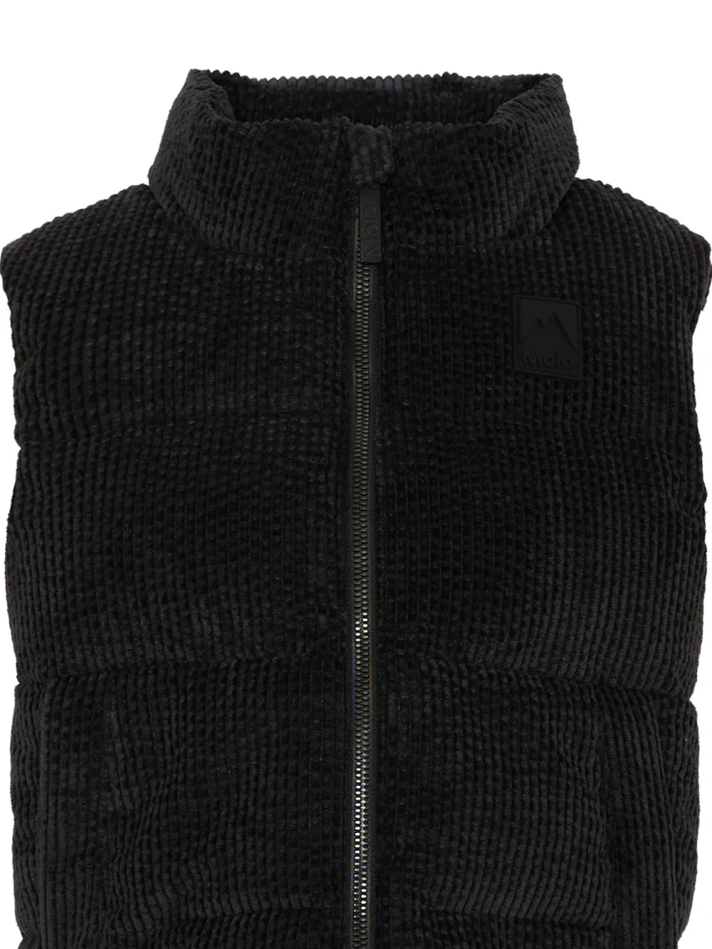 Molo Gewatteerde bodywarmer met ribfluwelen effect Zwart