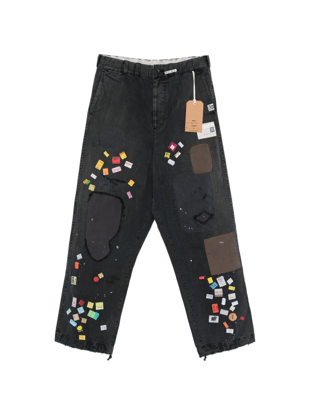 Maison MIHARA YASUHIRO patchwork ticket-print jeans