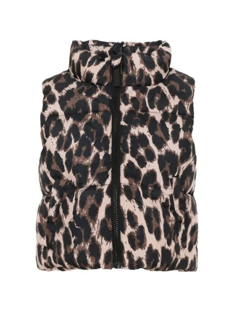 Molo leopard-print quilted gilet