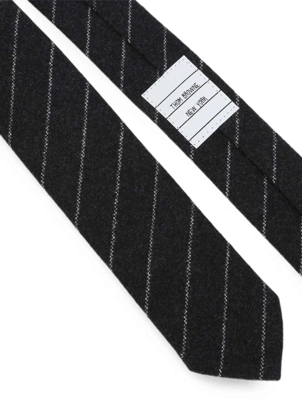Thom Browne Gestreepte stropdas Grijs