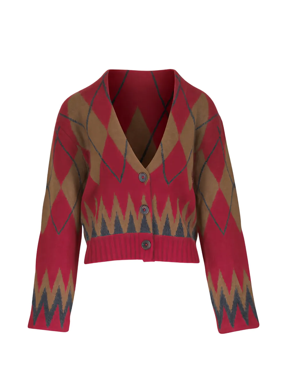Dorothee Schumacher Cardigan a rombi con bottoni - Rosso
