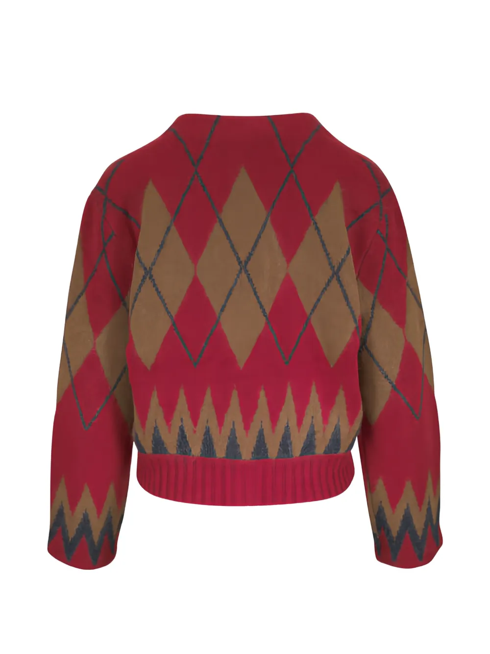 Dorothee Schumacher Button-up vest met argyle ruit Rood