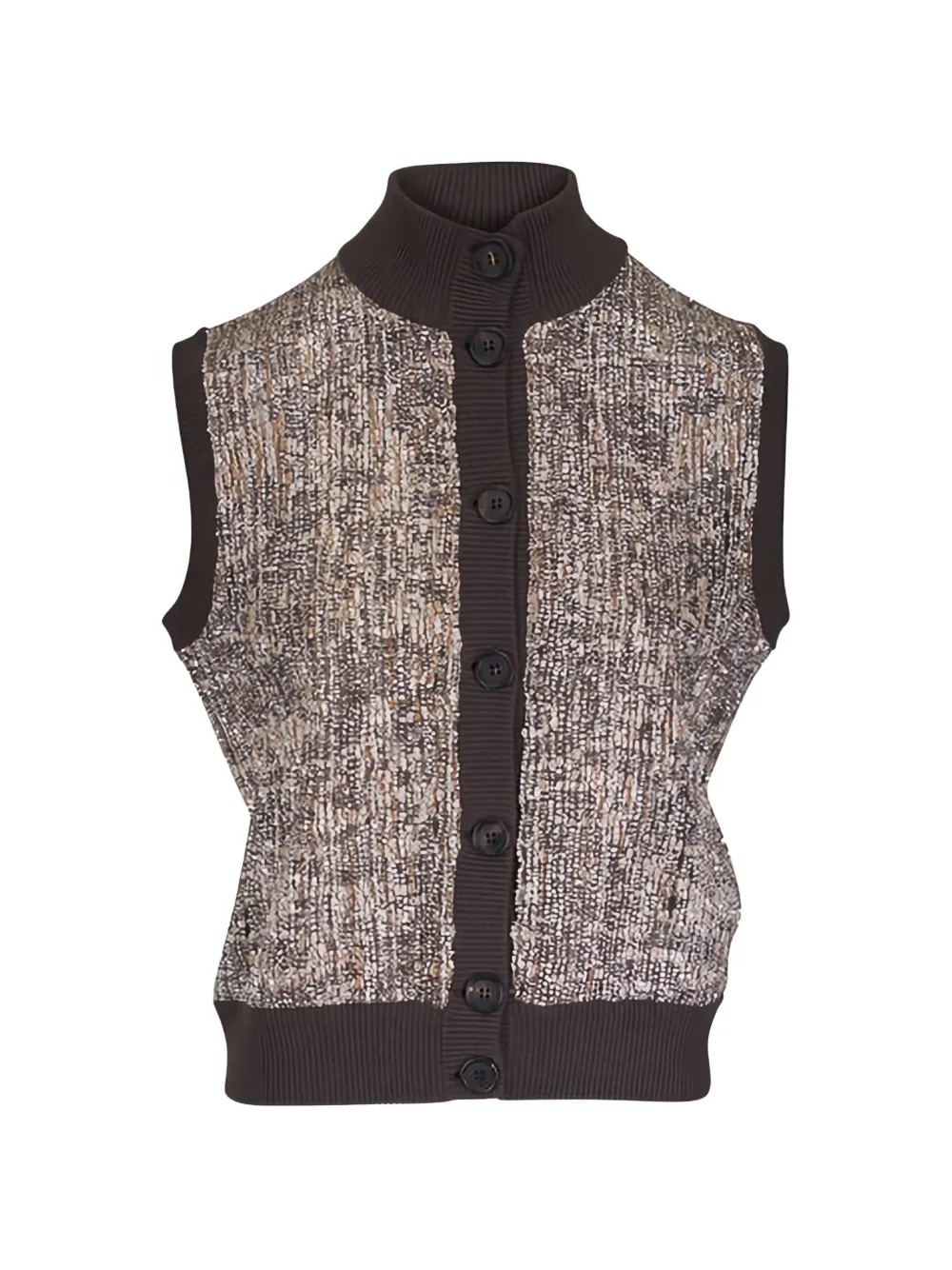 Brunello Cucinelli button-up vest - Brown