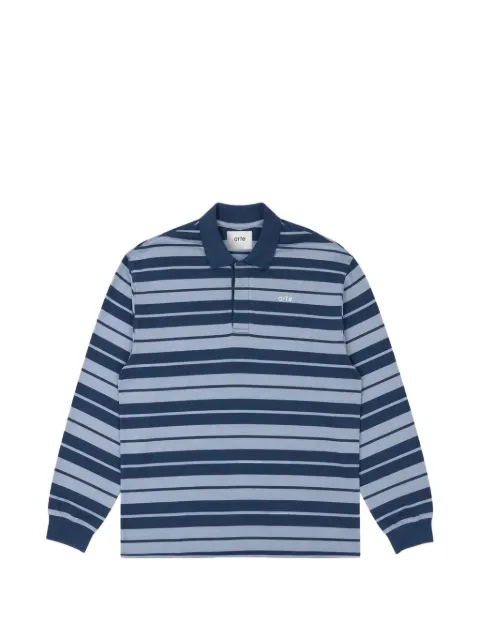 Arte Antwerp striped long-sleeve polo shirt
