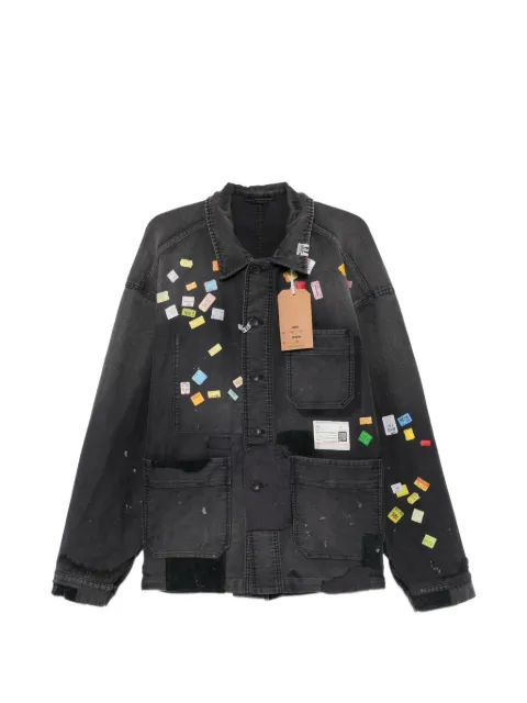 Maison MIHARA YASUHIRO sticker-print patch-detail overshirt