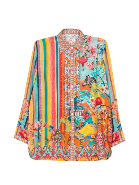 Saraco graphic-print striped shirt