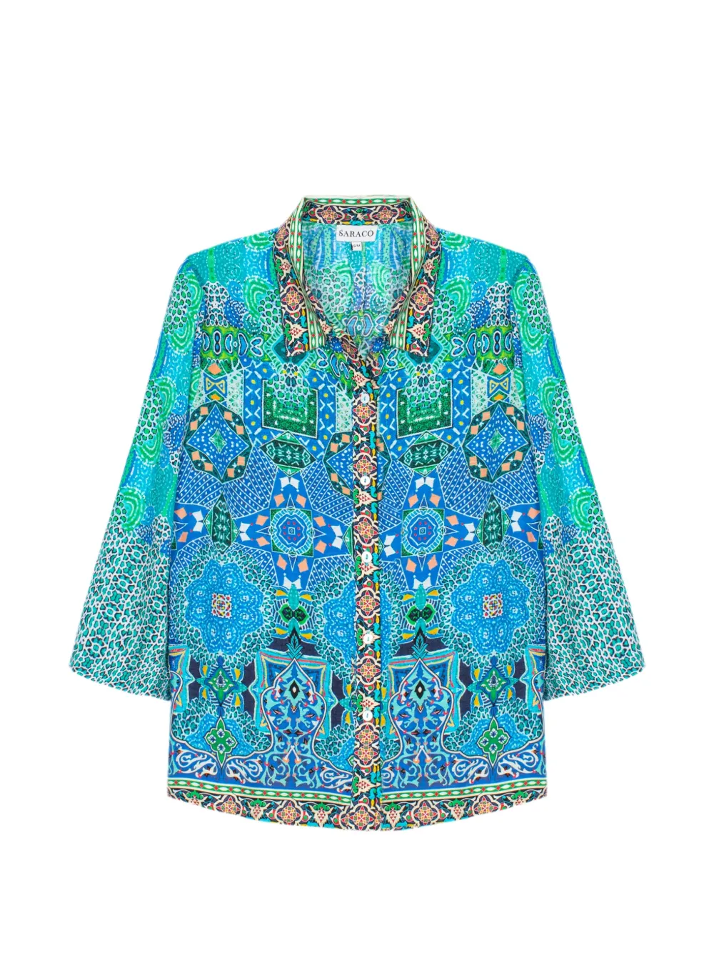 Saraco Atlas mosaic-print shirt - Blau