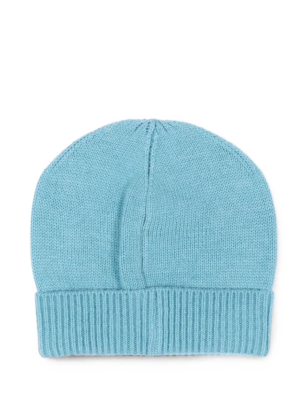 Marni Kids logo-embroidered knitted beanie hat Blauw