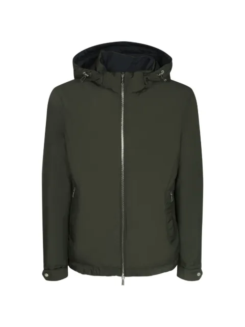Moorer Albini hooded zip-up jacket