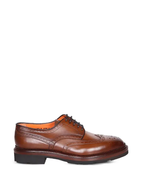 Santoni zapatos derby de piel