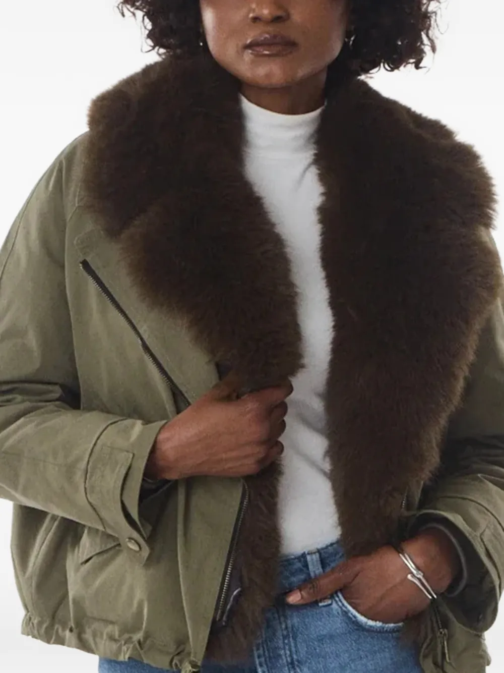 Giovanni Paris Erin faux-fur collar jacket