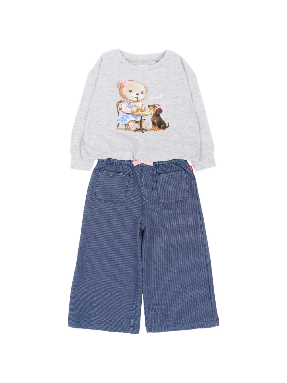 Levi's Kids graphic-print tracksuit - Grau