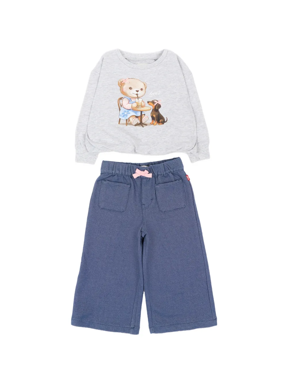 Levi's Kids graphic-print tracksuit Grijs