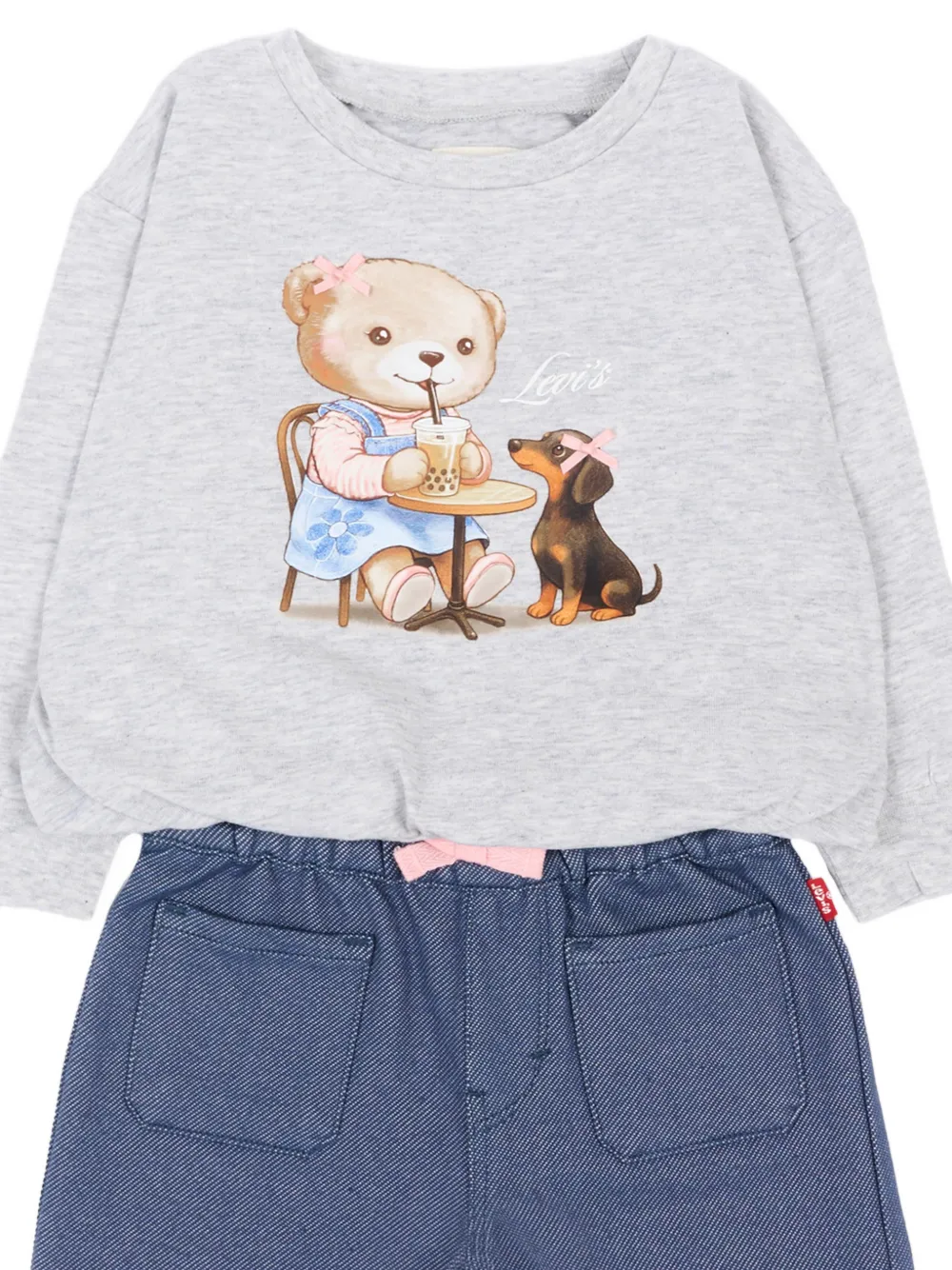 Levi's Kids graphic-print tracksuit Grijs