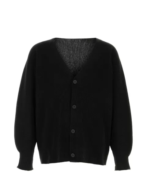 Homme Plissé Issey Miyake plissé-effect V-neck cardigan