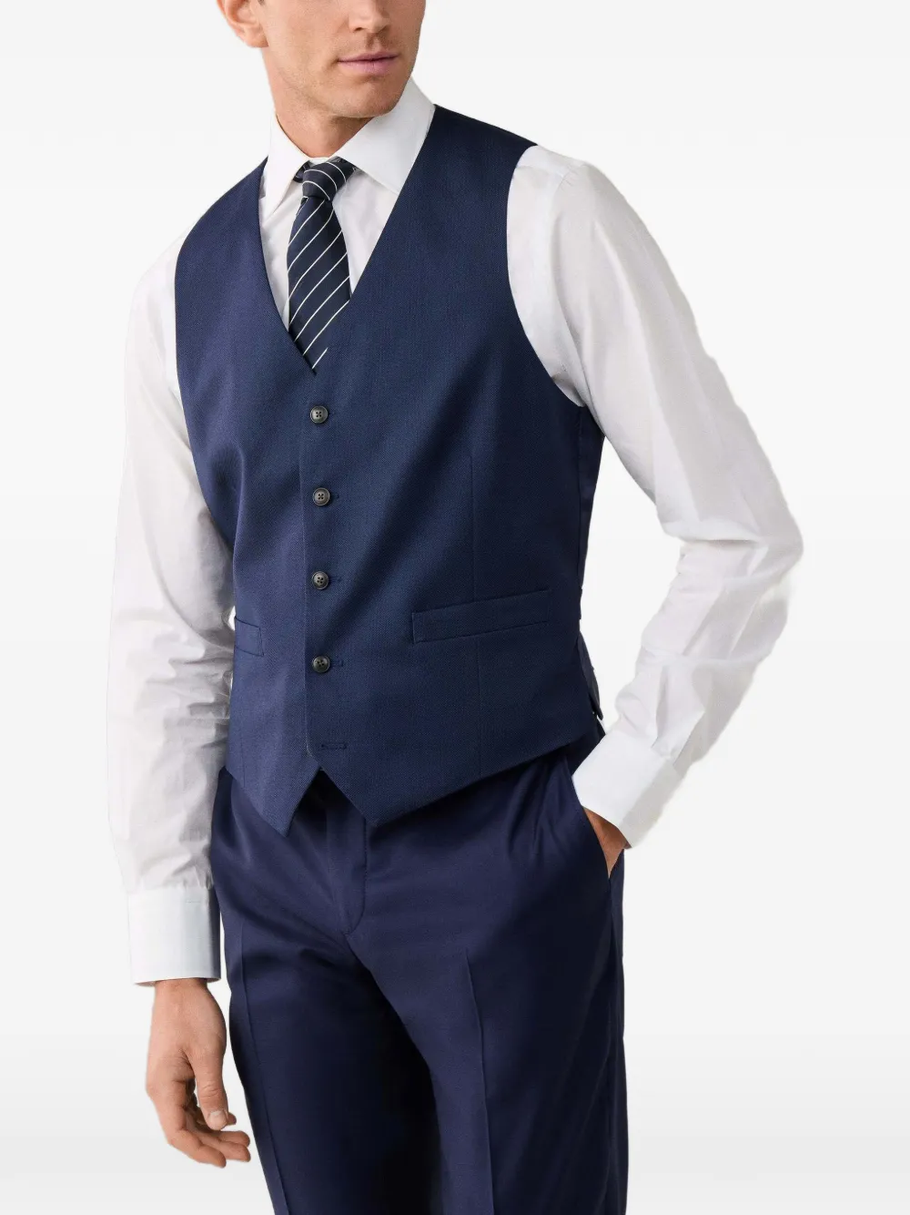 Hackett London Gilet met V-hals Blauw