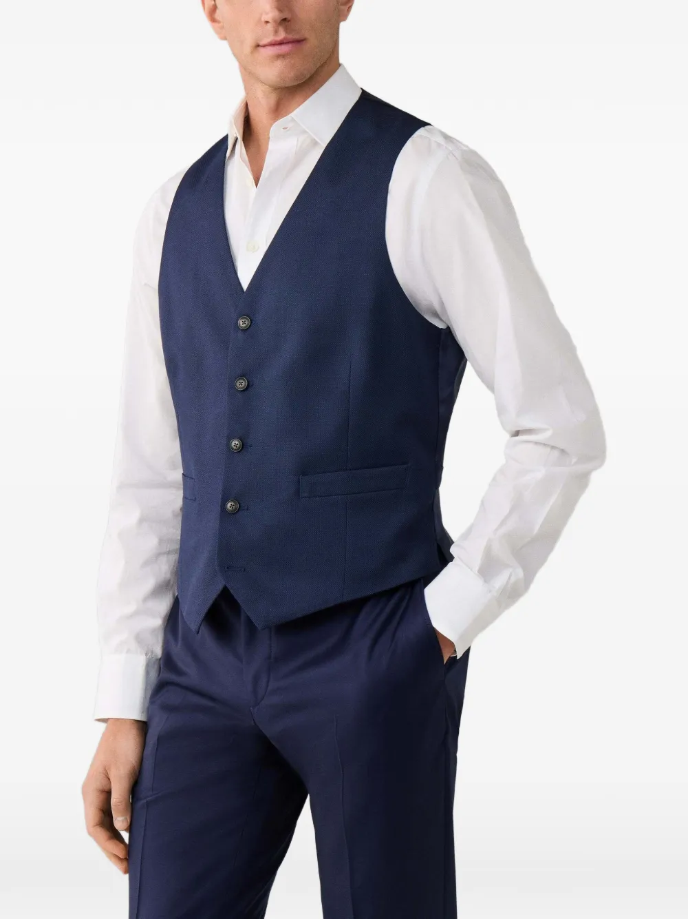 Hackett London Gilet met V-hals Blauw