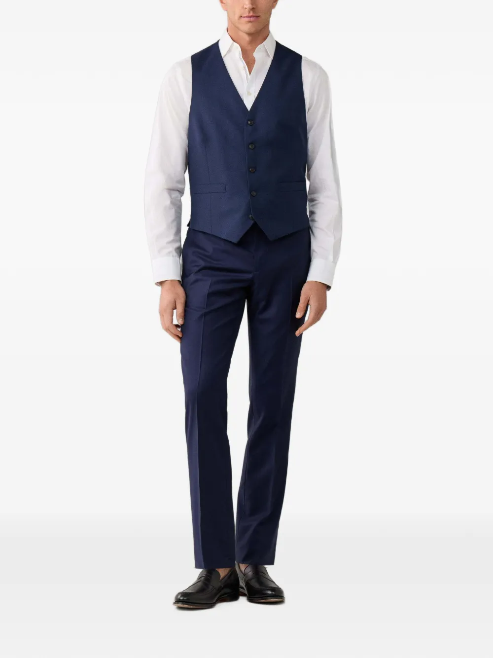 Hackett London Gilet met V-hals Blauw