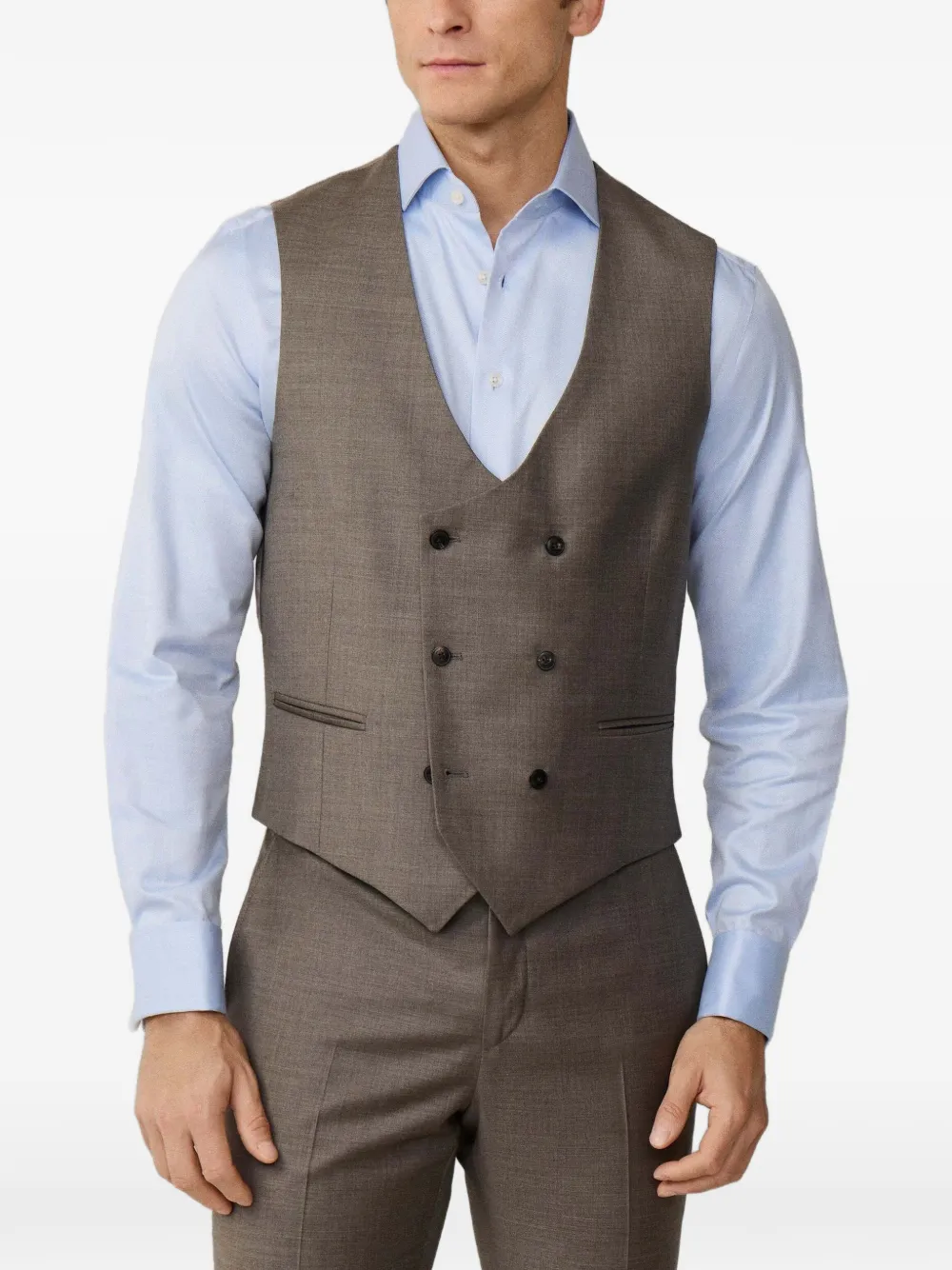 Hackett London double-breasted waistcoat - Toni neutri