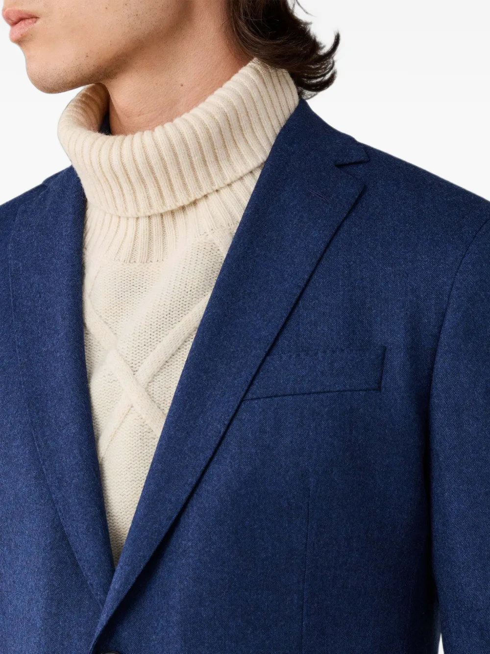 Hackett London Blazer met enkele rij knopen Blauw