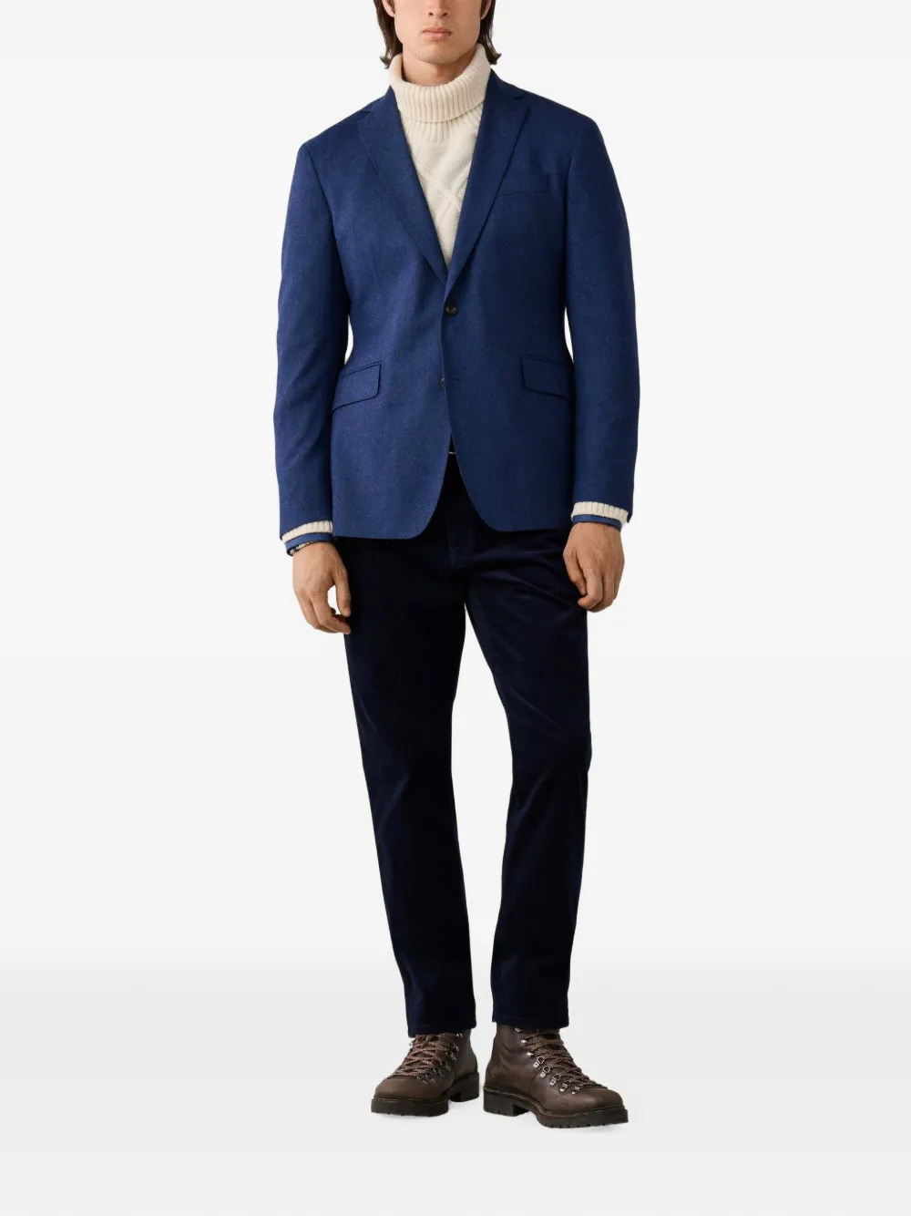 Hackett London Blazer met enkele rij knopen Blauw