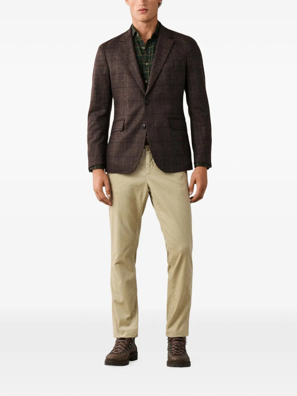 Hackett London Blazer met enkele rij knopen Bruin