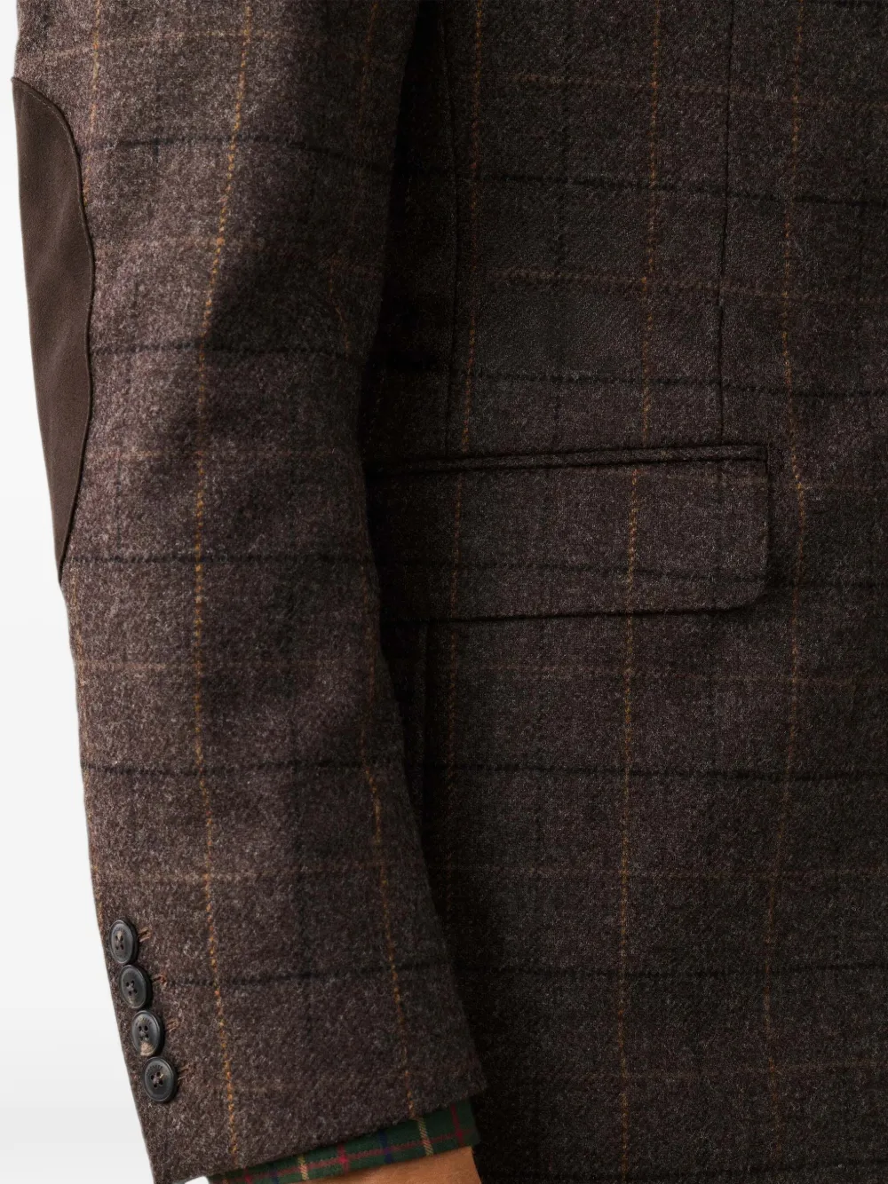 Hackett London Blazer met enkele rij knopen Bruin