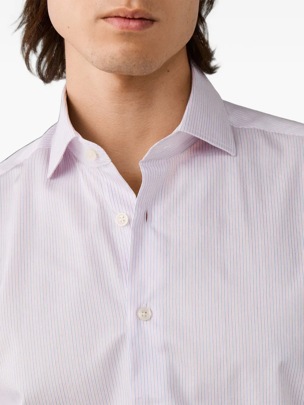 Hackett London Gestreept overhemd Roze