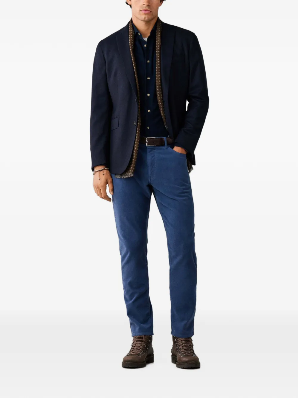 Hackett London Trinity stretch-katoenen broek Blauw