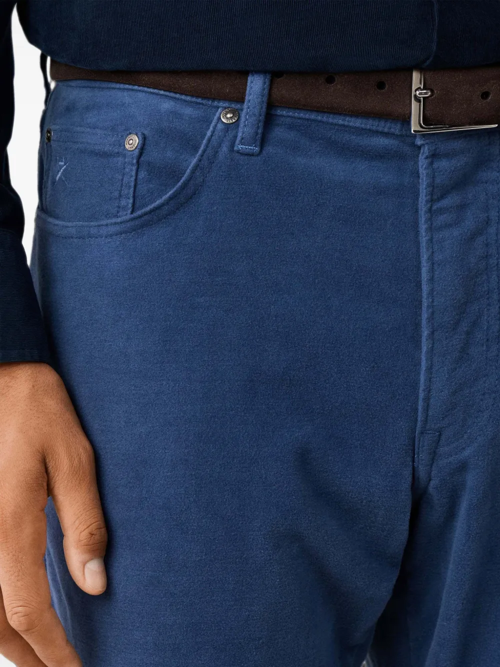 Hackett London Trinity stretch-katoenen broek Blauw