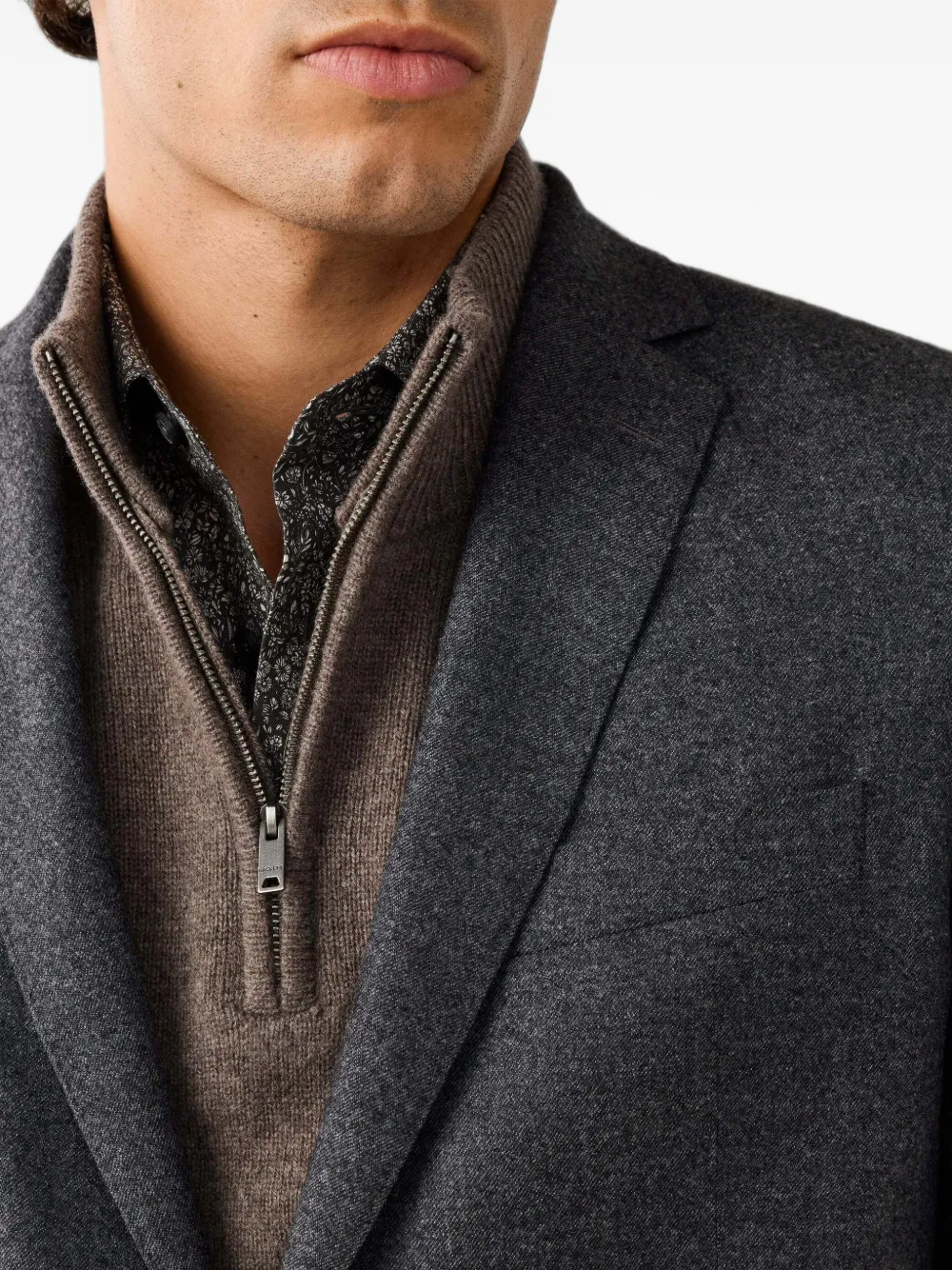 Hackett London Blazer met enkele rij knopen Grijs
