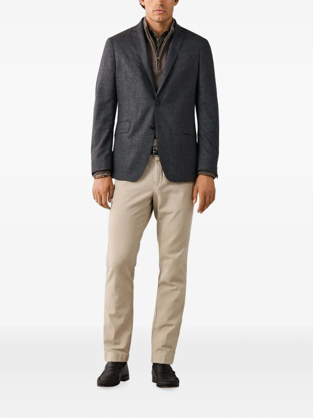 Hackett London Blazer met enkele rij knopen Grijs