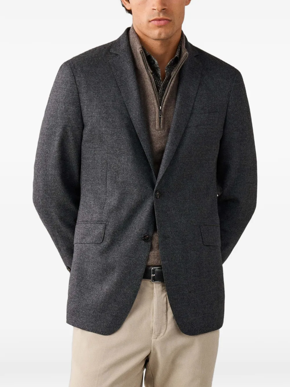 Hackett London Blazer met enkele rij knopen Grijs