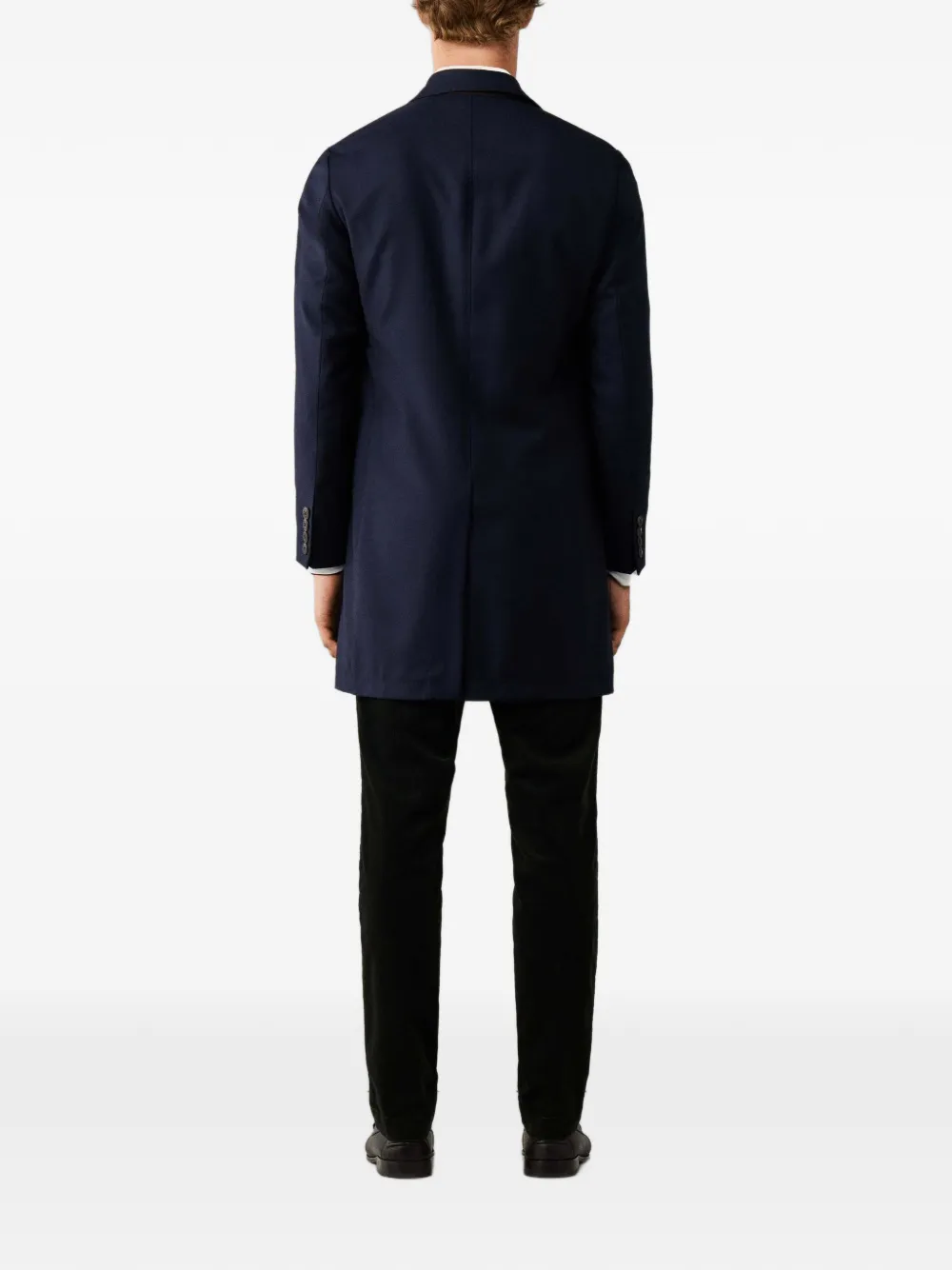 Hackett London Wollen flanellen jas Blauw