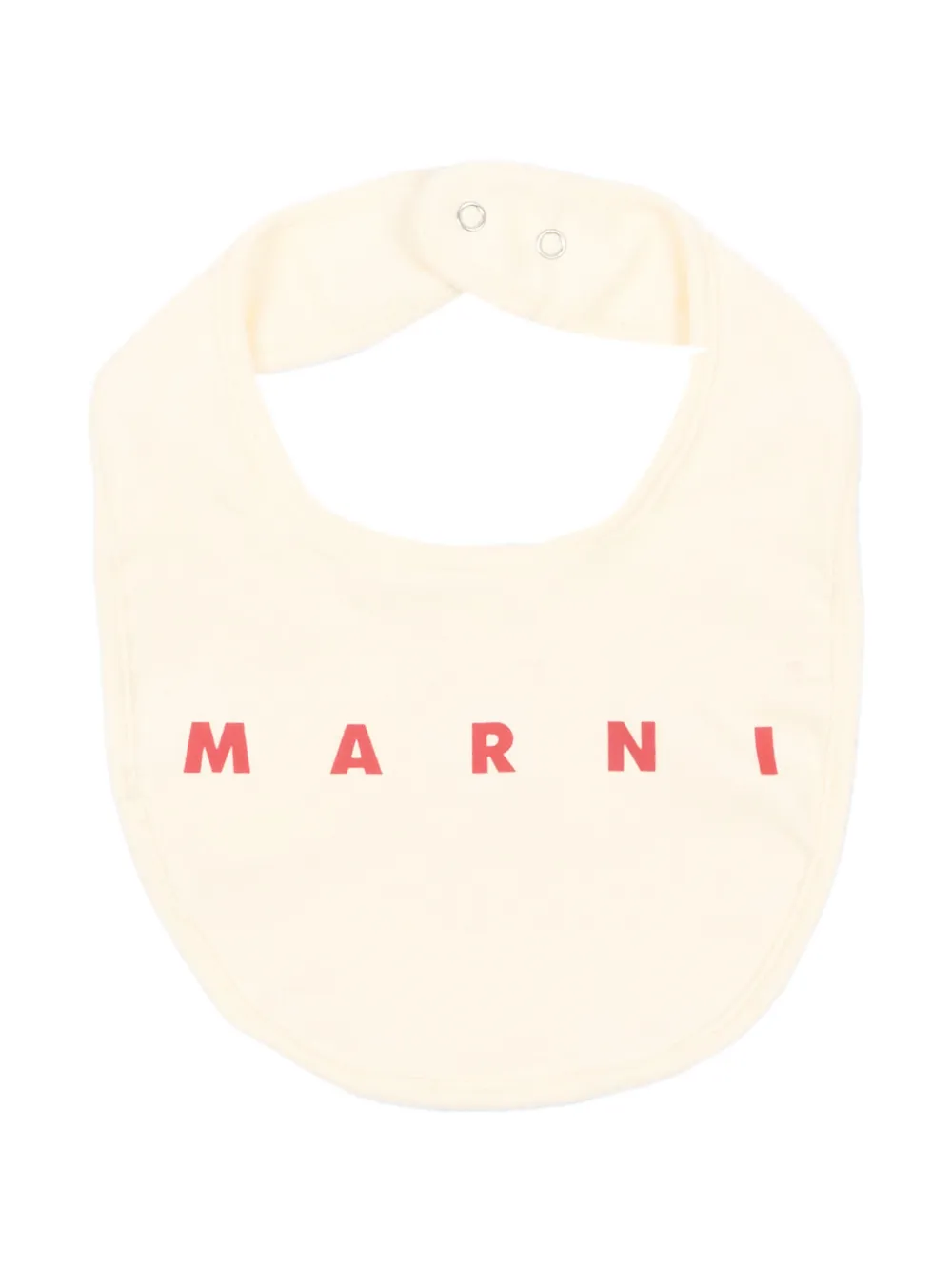 Marni Kids Twee slabbetjes met logo-print en grafisch patroon Beige