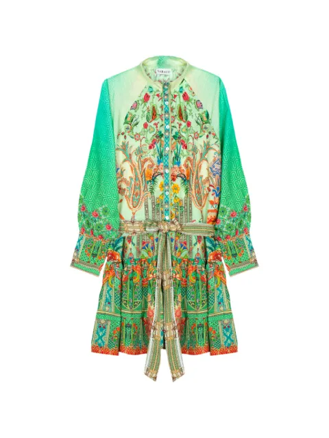 Saraco Sakura Garden paisley-print ruffled dress