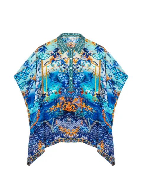 Saraco Saphire graphic-print kaftan-style shirt