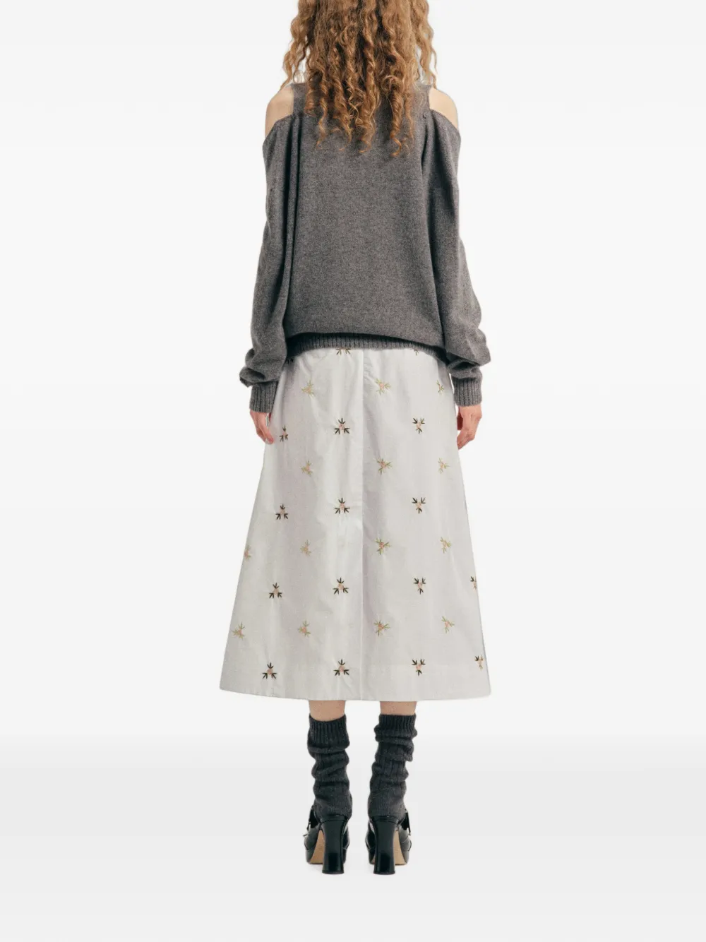 Simone Rocha Verfraaide trui met uitgesneden details Grijs